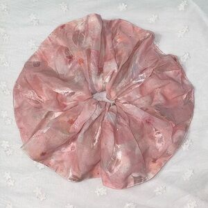 Add in bundle for total $15！Handmade Unique Hair Scrunchie Rose Pattern XL size